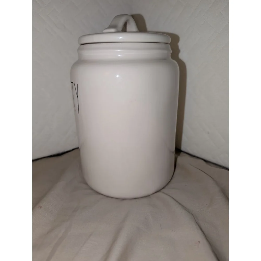Rae Dunn White Black Naughty Nice Food Storage Jar One Size
